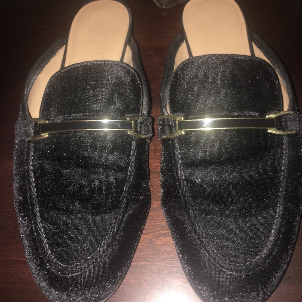 Franco Sarto Black mule slides